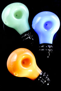 Colored Glass Light Bulb Pipe - P2930