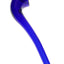 Cobalt blue GRAV Gandalfini sherlock pipe with deep bowl and elongated stem for smooth hits, approximately 6 inches