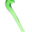 Vibrant green GRAV Gandalfini glass sherlock hand pipe with long airway and side carb, compact 6-inch size