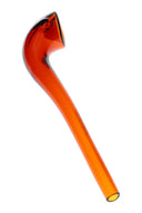 Amber GRAV Gandalfini sherlock with long stem and carb on bowl, durable borosilicate 6-inch dry herb pipe