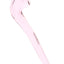 Transparent pink GRAV Gandalfini glass sherlock with curved bowl, side carb, and elongated stem, compact 6-inch hand pipe