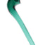 Teal GRAV Gandalfini glass sherlock pipe featuring deep bowl, side carb, and elongated stem to cool smoke, 6 inches