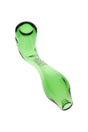 Green GRAV Classic Sherlock pipe side profile showing deep bowl and ash-catching mouthpiece on white backdrop
