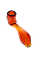 Amber GRAV 5″ Classic Sherlock hand pipe overhead view displaying smooth glossy finish and sturdy base