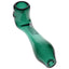 Lake Green GRAV glass Sherlock pipe diagonal view showcasing sleek curvature and mouthpiece crimp