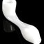 White opaque GRAV Sherlock hand pipe side shot emphasizing contoured stem and balanced weight