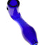 Deep cobalt-blue GRAV Mini Classic Sherlock, 4″ borosilicate hand pipe with curved stem, side carb, and GRAV logo emboss