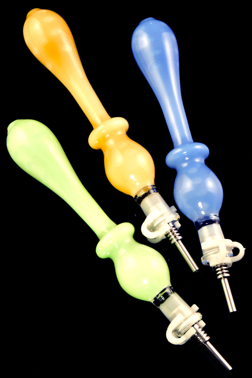 Colorful Bubble Glass Dab Straw - P2957