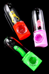 Colorful Silicone and Glass Character Hand Pipe - P2965