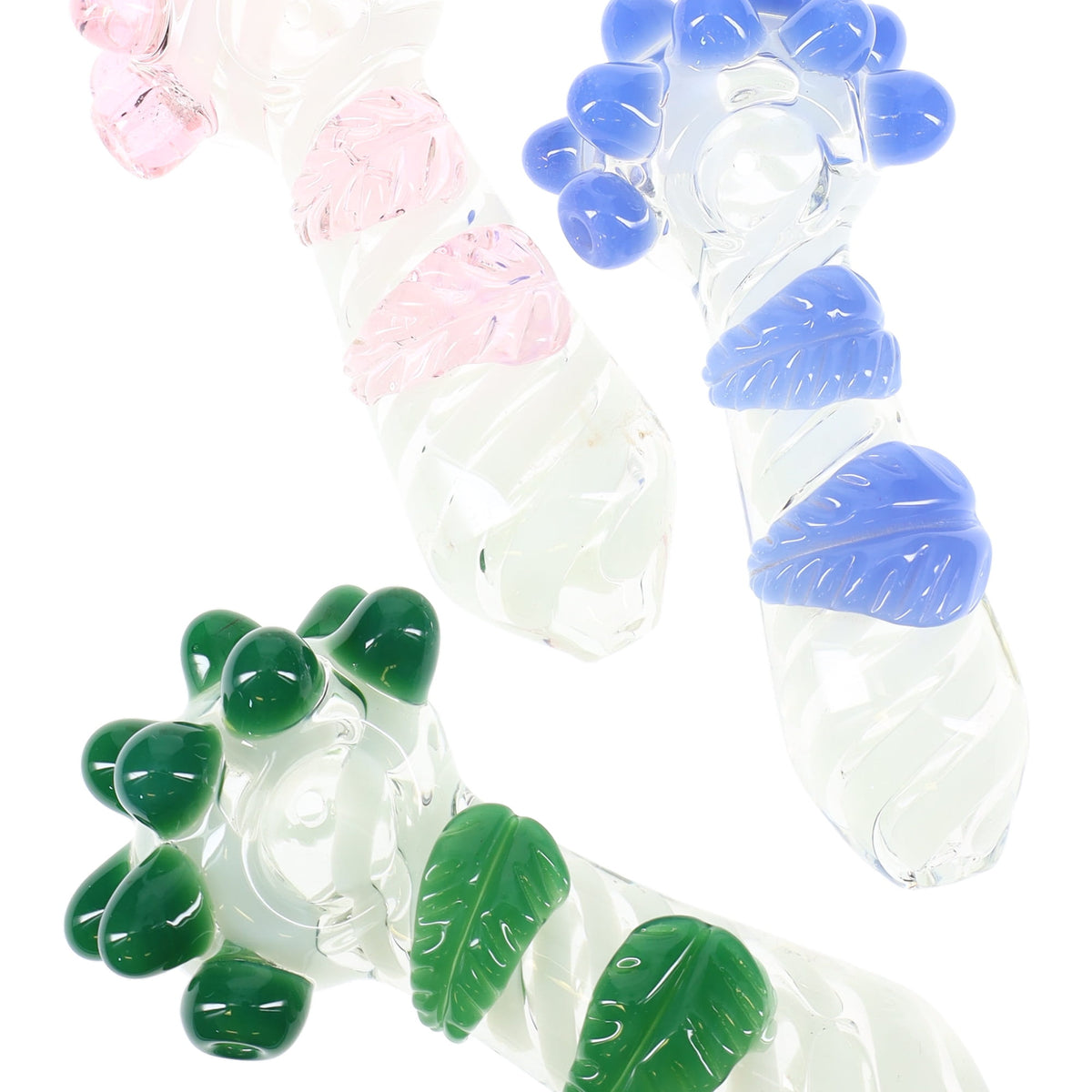 Striped Leaf Marble Glass Spoon 6″ | Primate Glass