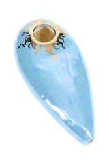 (US Made) 4" Oval Ceramic Hand Pipe – P3162