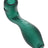 Deep green GRAV sandblasted Mini Sherlock glass hand pipe, frosted glass with side carb and GRAV logo, travel-friendly bowl and mouthpiece.