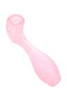 Pink GRAV Sandblasted Classic Sherlock hand pipe, frosted borosilicate with curved stem and side carb, compact 5½″ dry herb piece.