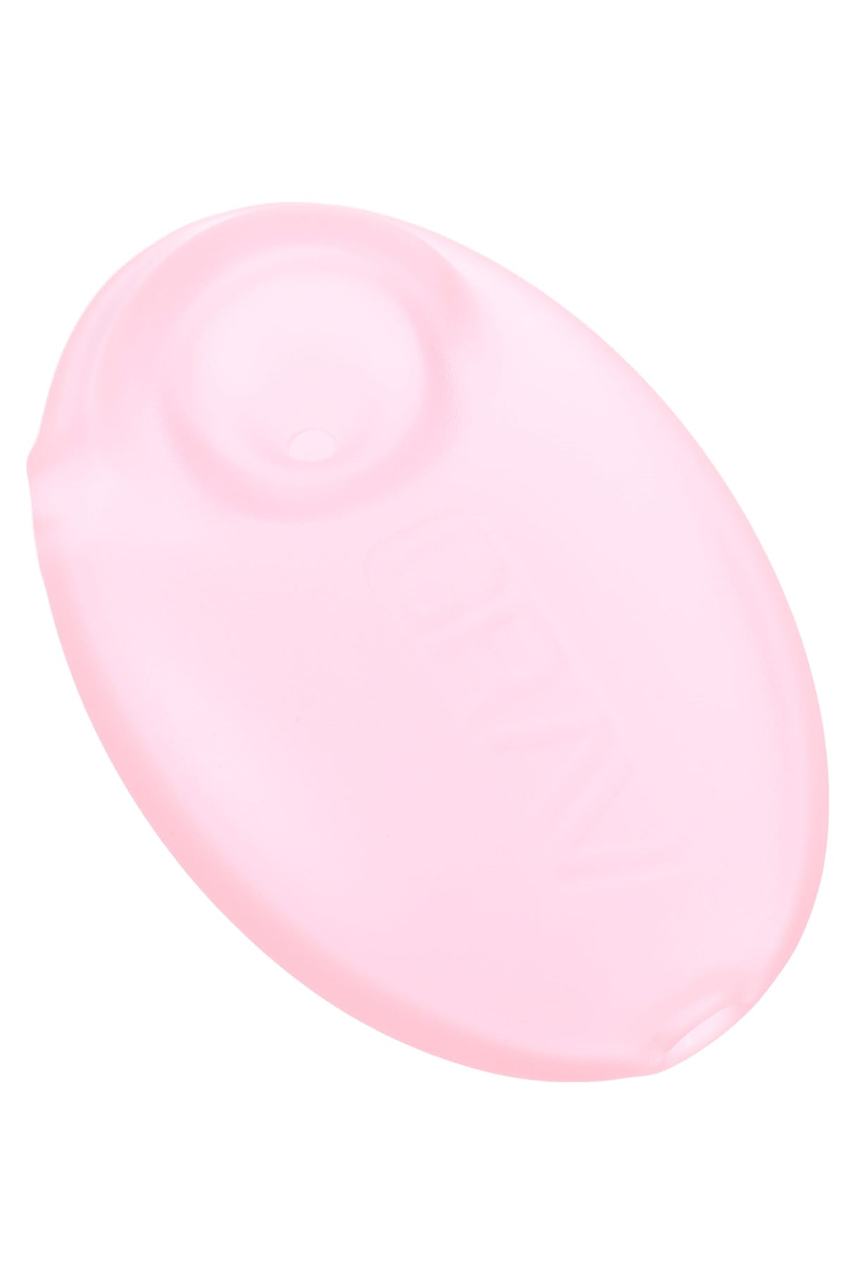 Pink GRAV Sandblasted Pebble Spoon with smooth frosted body and recessed bowl; discreet 3″ dry herb spoon.