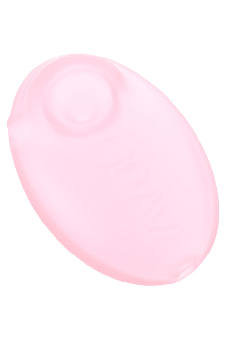 Pink GRAV Sandblasted Pebble Spoon with smooth frosted body and recessed bowl; discreet 3″ dry herb spoon.