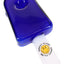 Close-up of cobalt blue 4.5-inch popsicle hand pipe with rounded bowl and white handle