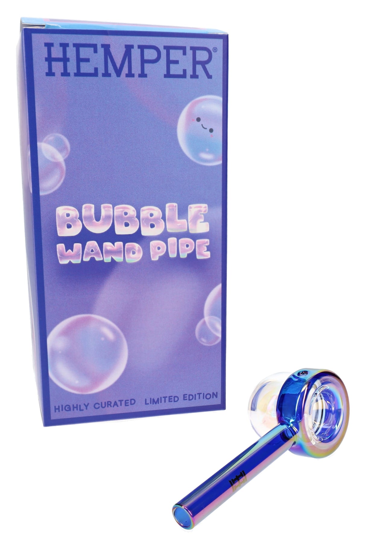 4" Hemper Bubbles Wand Glass Hand Pipe – P3298