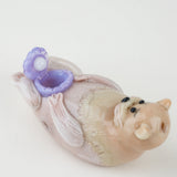 US-made Empire Glassworks Otter dry pipe with pearl and clam shell detail on a white background