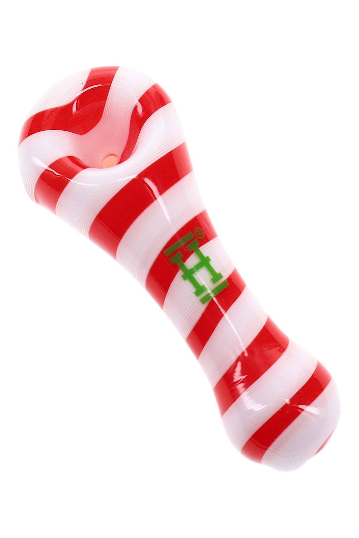 Hemper Candy Cane Glass Hand Pipe - P3318