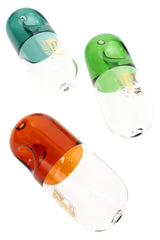 5" Colorful 6B Glass Pill Steam Roller Pipe - P3319