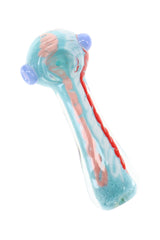 5" Multicolor Squiggle Frit Glass Pipe - P3322