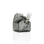 Smoke grey GRAV milk carton glass bubbler with clear 10 mm bowl and angled spout