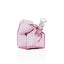 Pink GRAV milk carton glass bubbler with peaked carton top and removable clear bowl