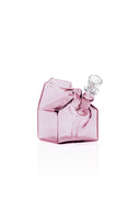 Pink GRAV milk carton glass bubbler with peaked carton top and removable clear bowl