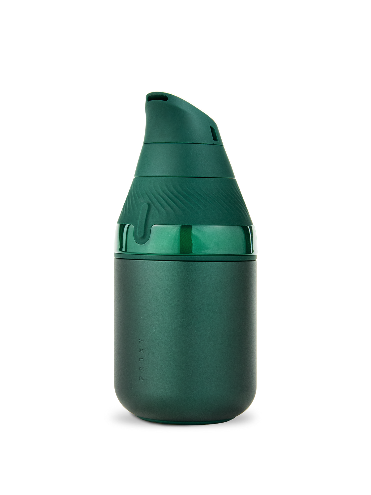 Pine Puffco Proxy Core Kit portable vaporizer in deep green with angled mouthpiece front view