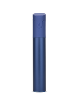 Puffco Pivot Sapphire dab pen rear view with matte blue mouthpiece and compact pen body