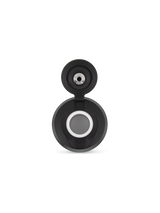 Top view of Puffco Proxy 3D chamber cap in Onyx highlighting flat joystick style carb cap above tapered black housing