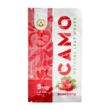 CAMO Strawberry natural leaf wraps pouch with strawberry artwork and 5-wrap resealable packaging