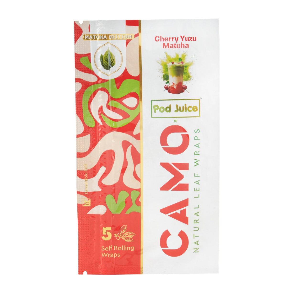 25ct Camo Natural Leaf Wraps 5pk – Matcha Series - RP404