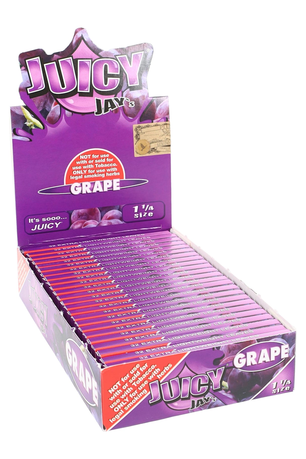 24 ct Juicy Jay’s 1 ¼ Flavored Rolling Papers Display – RPJJ