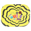 Yellow small metal rolling tray with magnetic lid and playful “Music” print; compact 7″ × 5½″ design, rounded edges.