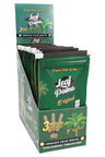 Leaf Palms Original palm leaf wraps display; 3 medium wraps per pouch, additive-free with classic smooth burn.