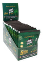 Retail display of Leaf Palms mini palm leaf pre-rolls, Original flavor; 20 pouches with 5 slow-burning minis per pouch.