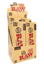 RAW Classic king size pre-rolled cones 12-count display box with 20-cone packs shown in retail view