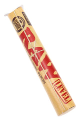 RAW Classic Level 6-pack cone carton with kraft finish and red RAW logo shown in angled view.