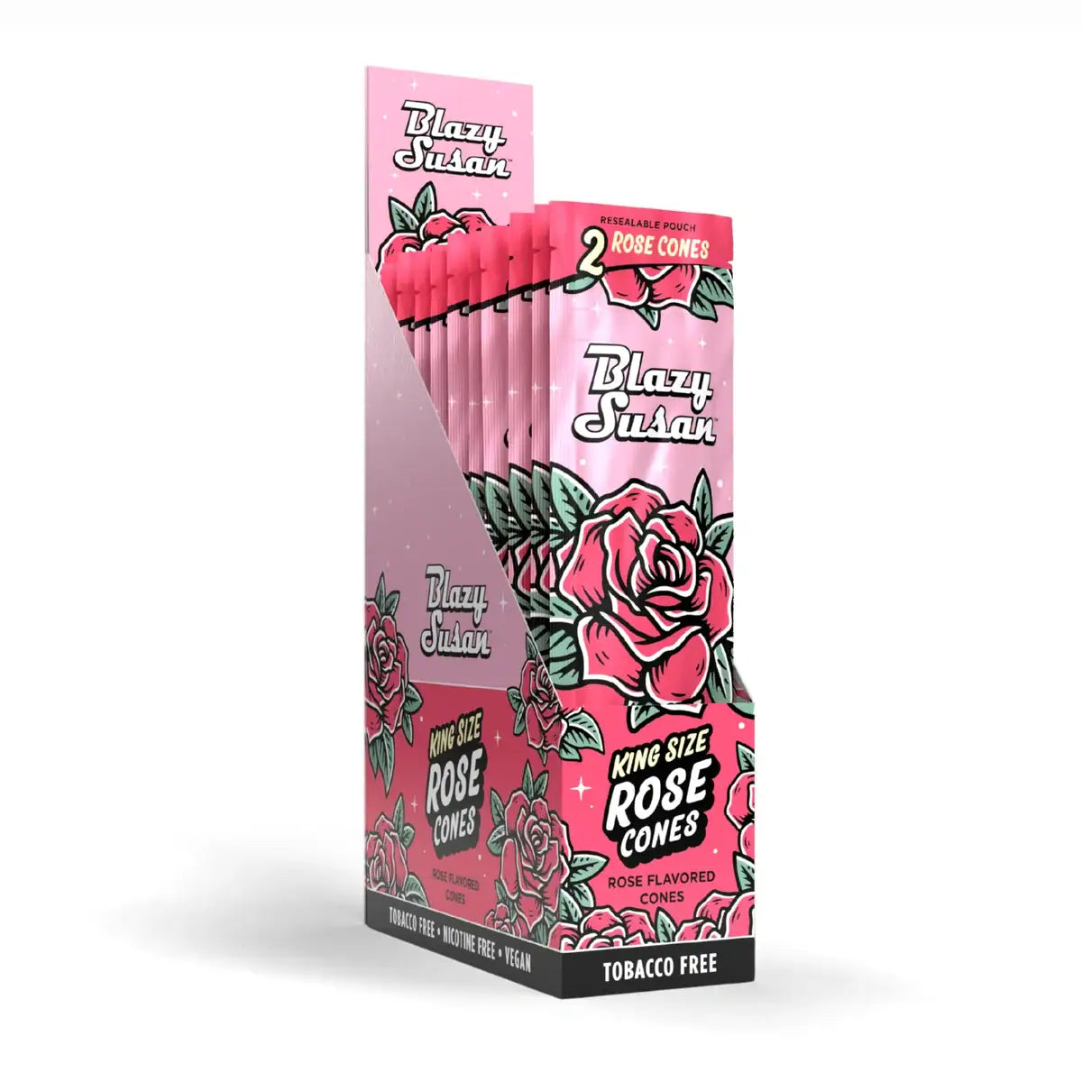 10ct Blazy Susan King Size Rose Cones - 2 Cones per Pouch - RP409
