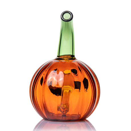 MJ Arsenal Jack O'Ripper glass bubbler rear view with orange pumpkin chamber and visible internal water path