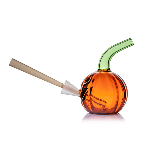 MJ Arsenal Jack O'Ripper glass bubbler shown with a rolled cone fitted into the frosted front opening
