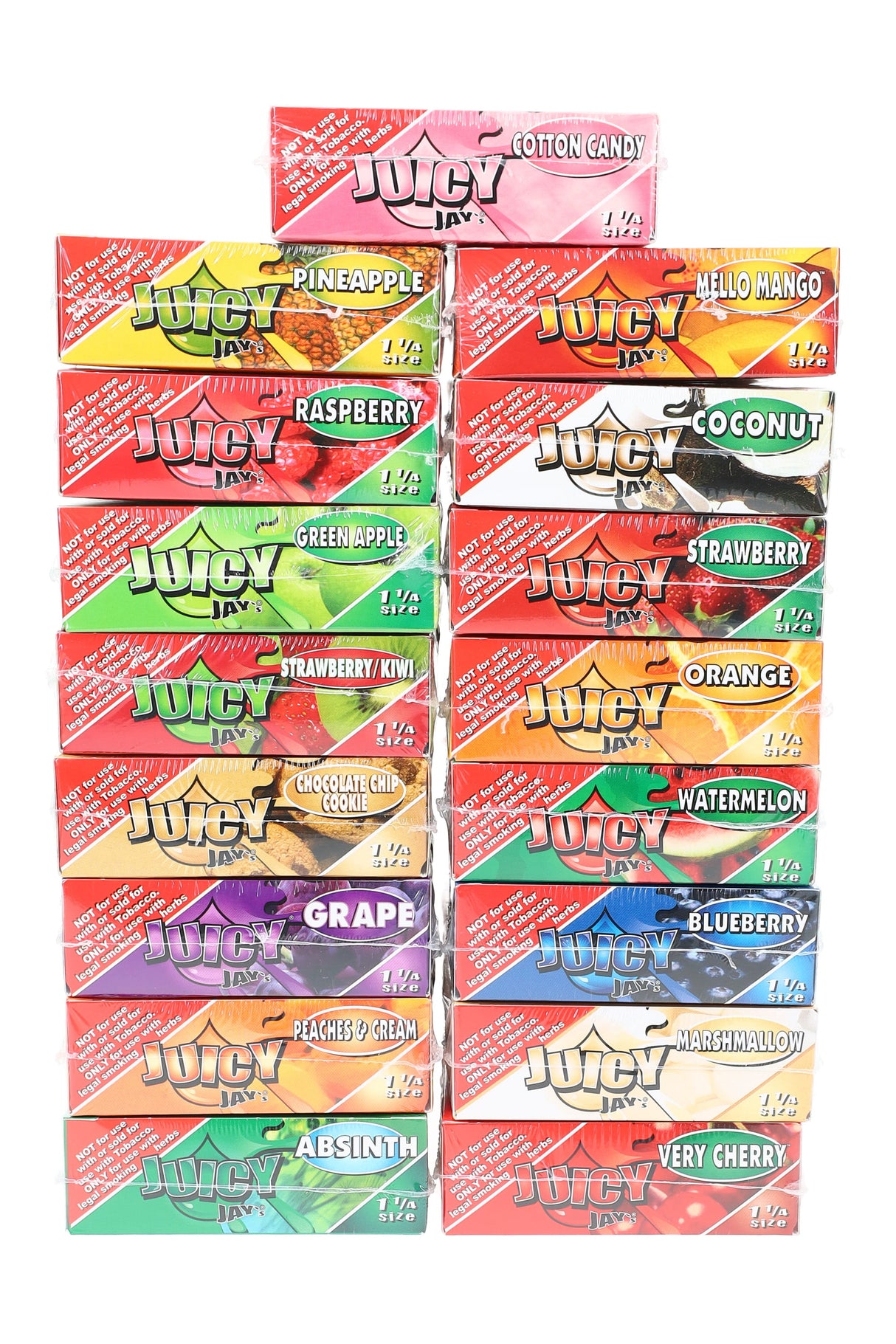 24 ct Juicy Jay’s 1 ¼ Flavored Rolling Papers Display – RPJJ