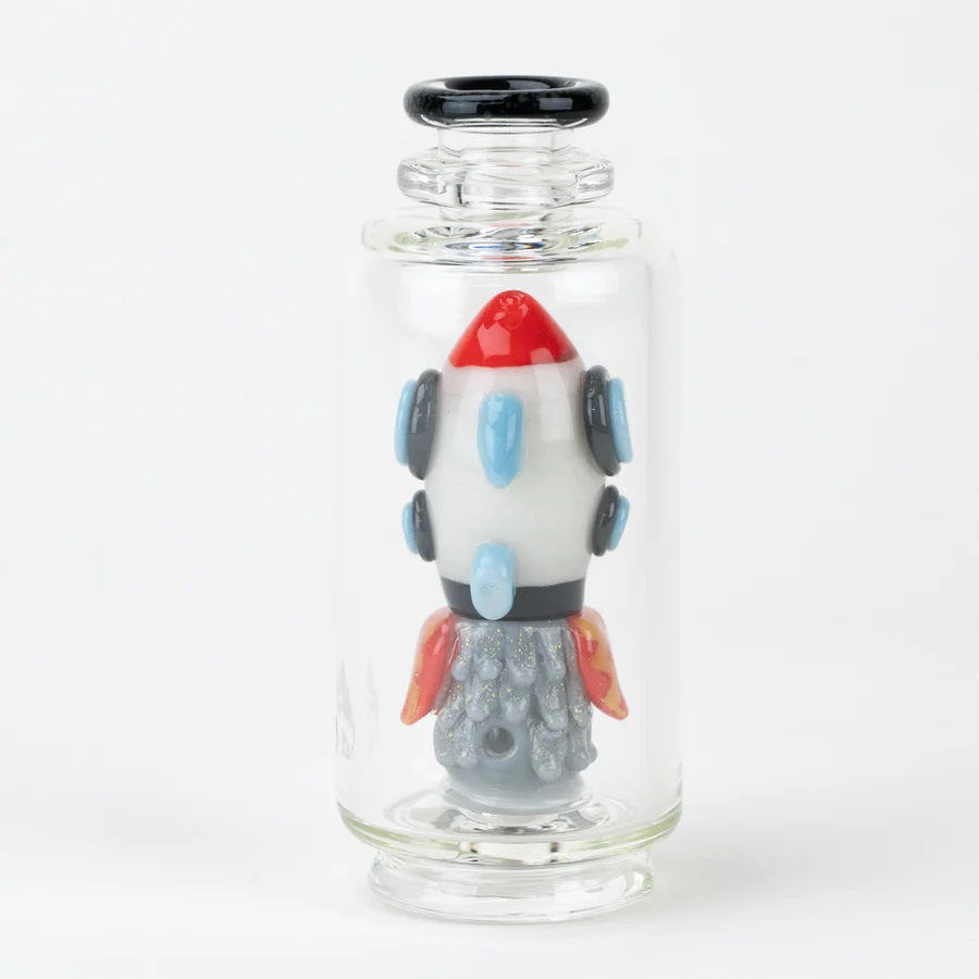 (US Made) Glow in the Dark Rocket Ship Puffco Peak Attachment - V0542