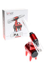 Red Lookah Giraffe electric dab straw, angled ~40° tip for clear view of dabs and pass-through charging.