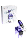 Purple Lookah Giraffe electric dab straw, glass mouthpiece and large rear screen for battery percentage.