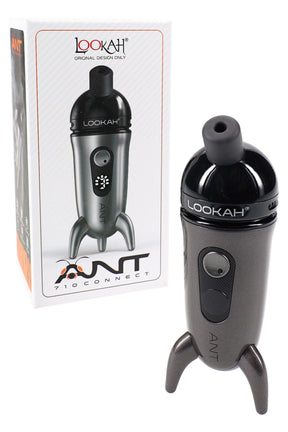 Gray Lookah ANT 710 Connect pen beside box, rugged metal housing with LED voltage indicator and USB-C port.