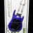 Purple Lookah Guitar 510 battery boxed, glossy finish guitar shape with visible internals and top-mounted connector.