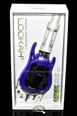 Purple Lookah Guitar 510 battery boxed, glossy finish guitar shape with visible internals and top-mounted connector.