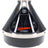 Volcano Hybrid vaporizer in stainless finish, straight-on view highlighting the sleek cone body and illuminated touchscreen.